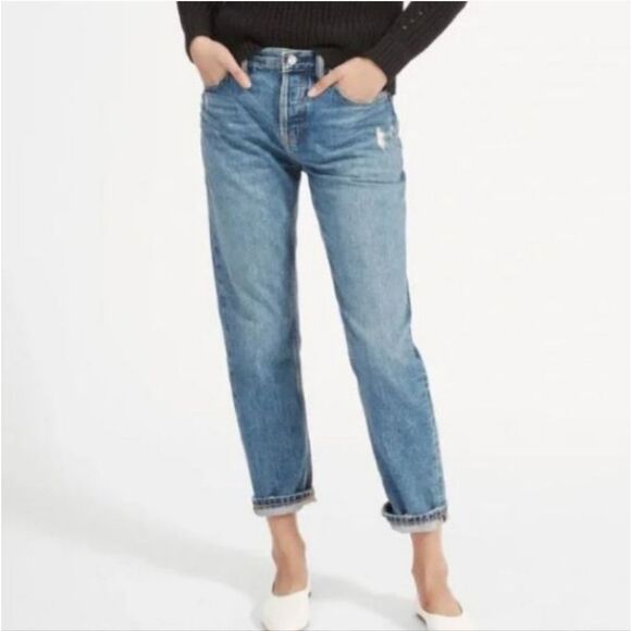 Everlane Light Blue Cropped Jeans - Picture 1 of 6